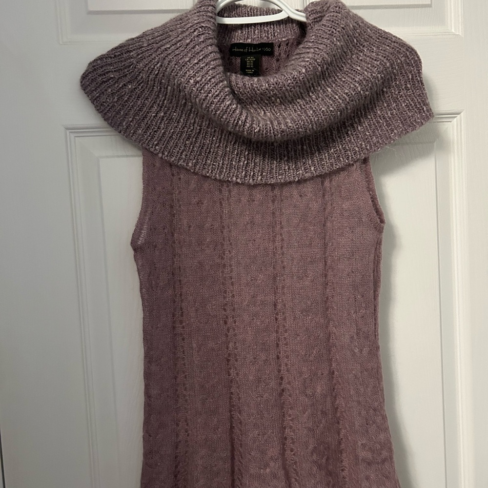 House of Harlow 1960 Mauve Cowl Neck Sweater